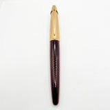 Waterman Edson Ruby Red Translucent Fountain Pen - Medium 18kt Gold Nib - Scarce in Red!