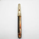 OMAS Arte Italiana Paragon Facetted Fountain Pen - Bronze Arco Celluloid Barrel/Vermeil Cap - Fine 18kt Gold Nib