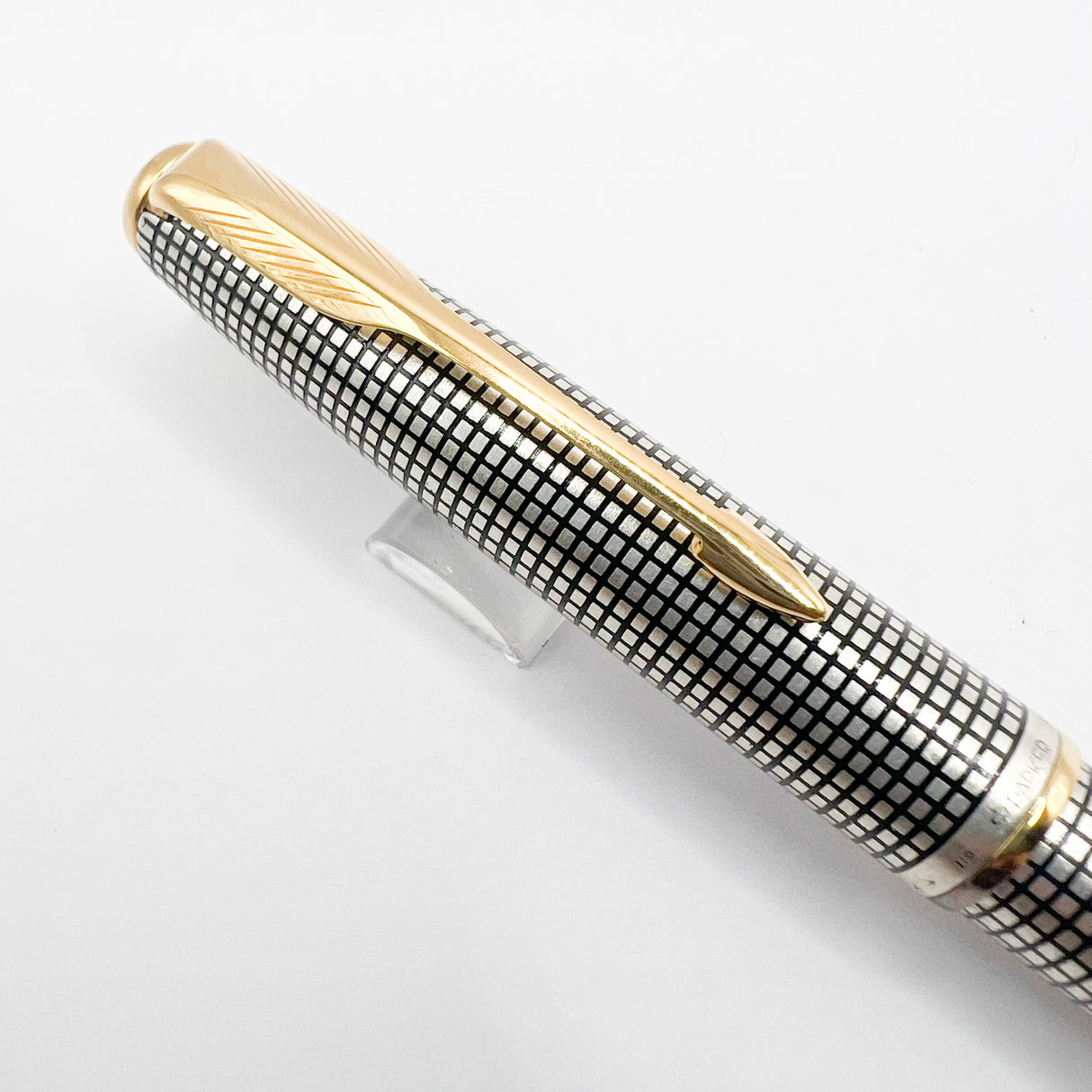 Parker Sonnet Sterling Silver Cisele Cross Hatch Design Ballpoint  Pen - Circa 1997