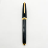 Cartier - Louis Cartier Black Fluted Fountain Pen - Fine 18kt Gold Nib