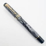Parker Duofold Centennial (Largest) Marbled Gray, Pearl & Black Fountain Pen - Extra Fine 18kt Gold Nib