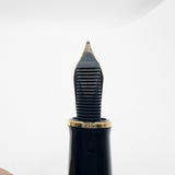 Pelikan M800 Souveran Black Cap & Green Striped Barrel Fountain Pen - Broad 18kt Gold Nib