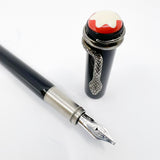 Montblanc Heritage Rouge Et Noir Black Fountain Pen  - Double Broad Oblique (Profile of Left Foot) 14kt Gold Nib