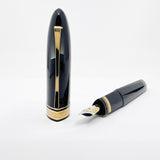OMAS Blue/Black  #360 Oversized Triangulated Fountain Pen - Fine 18kt Gold Nib