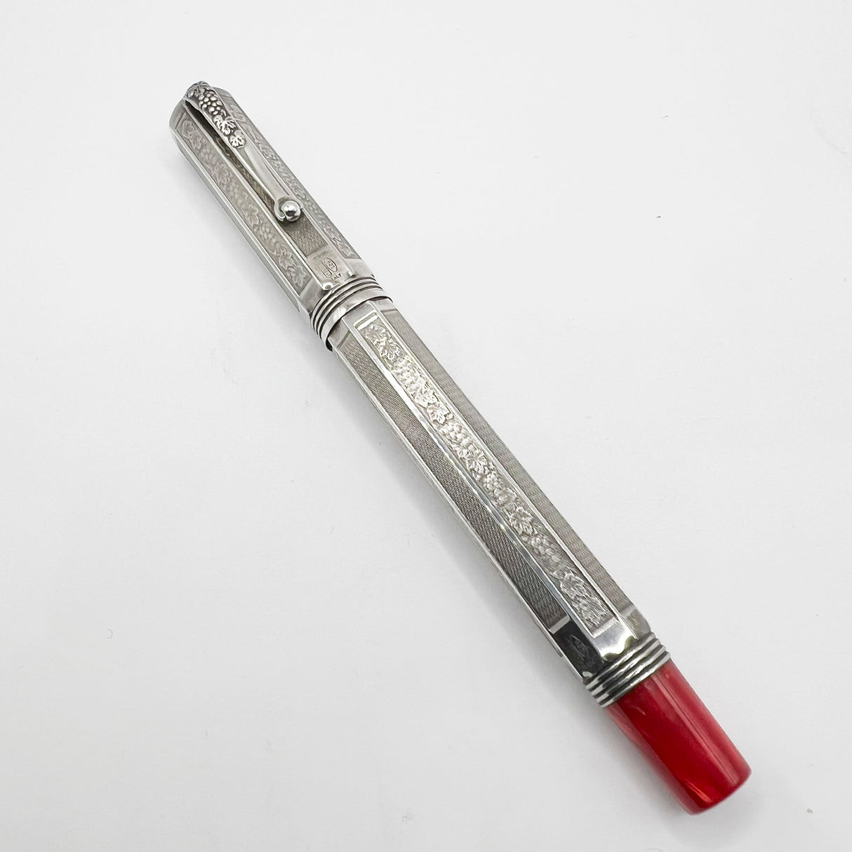 Montegrappa "Special Reserve" Sterling Silver Limited Edition  Fountain Pen - Broad 18kt Gold Nib