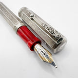 Montegrappa "Special Reserve" Sterling Silver Limited Edition  Fountain Pen - Broad 18kt Gold Nib