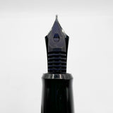 Dunhill AD2000 Brushed Stainless Steel Cross Hatch Design  Fountain Pen -  Medium 18kt Gold Nib (Leans to Fine)