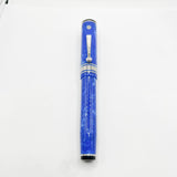 Wahl-Eversharp Decoband Lustrous Amalfi Blue w/Rhodium Plated Trim Fountain Pen - Large Medium 14kt Gold Nib