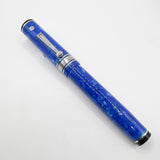 Wahl-Eversharp Decoband Lustrous Amalfi Blue w/Rhodium Plated Trim Fountain Pen - Large Medium 14kt Gold Nib