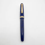 Platinum #3776 Celluloid Marbled Midnight Blue Ocean Fountain Pen - Broad 18kt Gold Nib