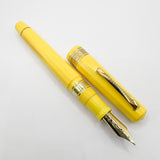 OMAS for  Ferrari/1990's -  Ferrari Yellow Facetted Paragon Fountain Pen - Medium 18kt Gold Nib