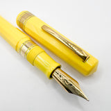 OMAS for  Ferrari/1990's -  Ferrari Yellow Facetted Paragon Fountain Pen - Medium 18kt Gold Nib