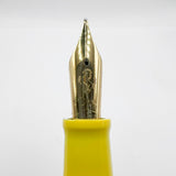 OMAS for  Ferrari/1990's -  Ferrari Yellow Facetted Paragon Fountain Pen - Medium 18kt Gold Nib