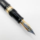 OMAS  Senior Paragon Extra - Large Facetted Black Fountain Pen - Semi-Flexible Medium 18kt Gold Nib
