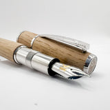 OMAS  Krug Limited Edition Oak Wood & Sterling Silver Fountain Pen - Medium 18kt Gold Nib
