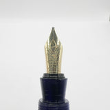 Marlen Chagall Marbled Blue Fountain Pen - Broad 18kt Gold  Nib