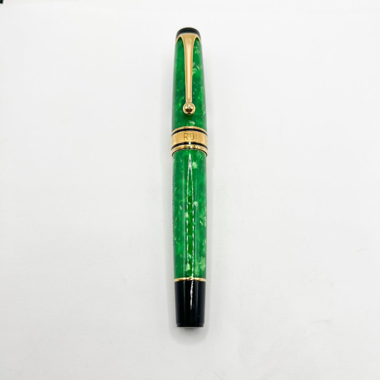 Aurora Optima Primavera Marbled Green Limited Edition Fountain Pen - Extra Fine 18kt Gold Nib