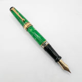Aurora Optima Primavera Marbled Green Limited Edition Fountain Pen - Extra Fine 18kt Gold Nib