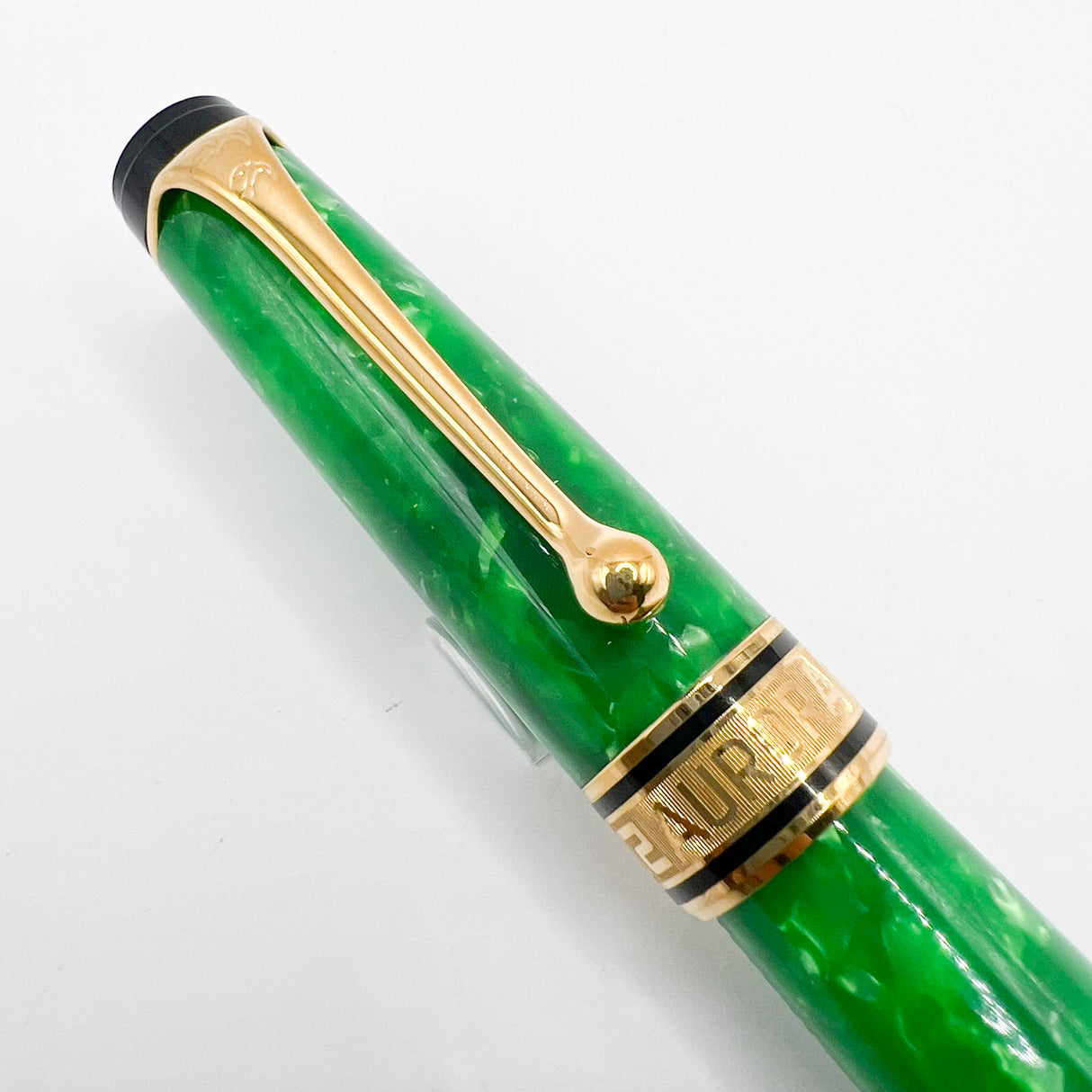 Aurora Optima Primavera Marbled Green Limited Edition Fountain Pen - Extra Fine 18kt Gold Nib