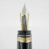 OMAS Blue/Black Overisized  #360 Triangulated Fountain Pen - Extra Fine 18kt Gold Nib