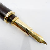 Louis Vuitton Brown Alligator Leather Cargo Fountain Pen - Medium 18kt Gold Nib - RARE!