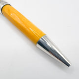 Montegrappa Symphony Lustrous Yellow Celluloid & Sterling Silver Facetted Ballpoint Pen