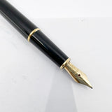 Montblanc Classique #144 Black Resin Fountain Pen - Medium 14kt Gold Nib
