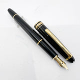 Montblanc Classique #144 Black Resin Fountain Pen - Medium 14kt Gold Nib