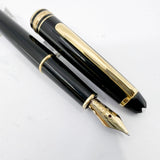 Montblanc Classique #144 Black Resin Fountain Pen - Medium 14kt Gold Nib