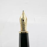 Montblanc Classique #144 Black Resin Fountain Pen - Medium 14kt Gold Nib