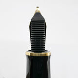 Pelikan Souveran M800 Black Cap/Blue Striped Barrel Fountain Pen - Broad 18kt Gold Nib