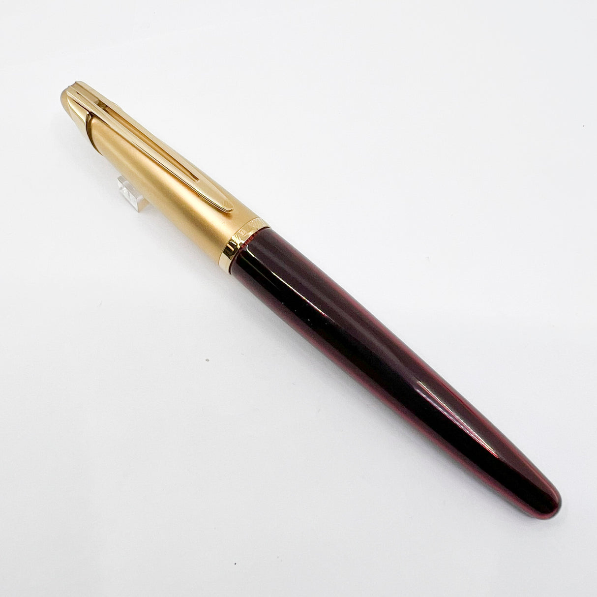 Waterman Edson Ruby Red Translucent Fountain Pen - Extra Fine 18kt Gold Nib - Scarce in Ruby!!