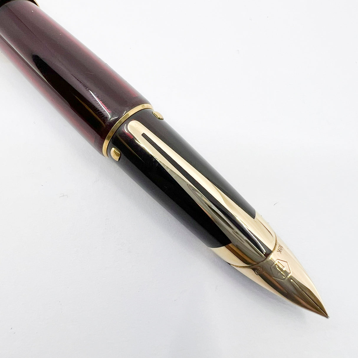 Waterman Edson Ruby Red Translucent Fountain Pen - Extra Fine 18kt Gold Nib - Scarce in Ruby!!