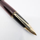 Waterman Edson Ruby Red Translucent Fountain Pen - Extra Fine 18kt Gold Nib - Scarce in Ruby!!