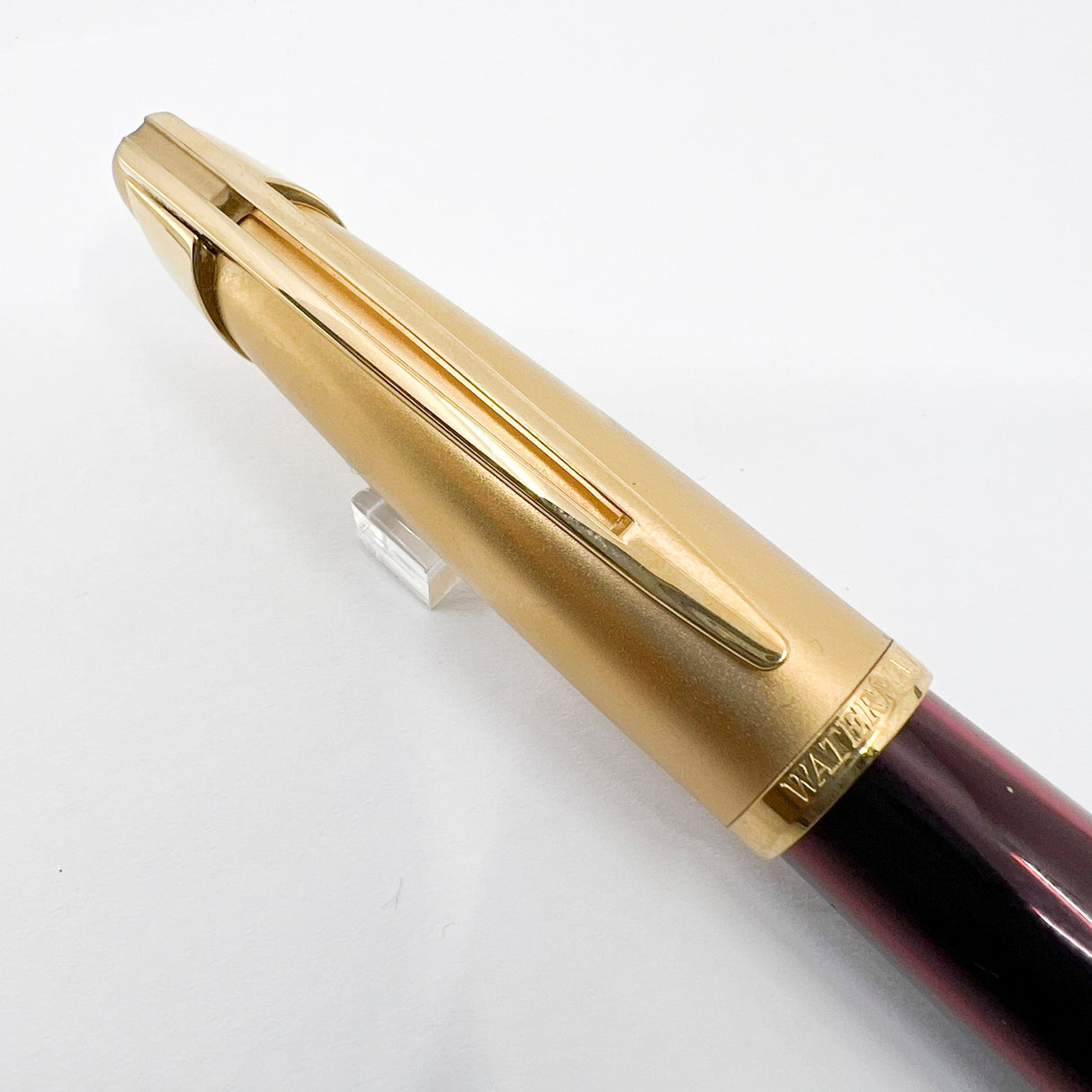 Waterman Edson Ruby Red Translucent Fountain Pen - Extra Fine 18kt Gold Nib - Scarce in Ruby!!