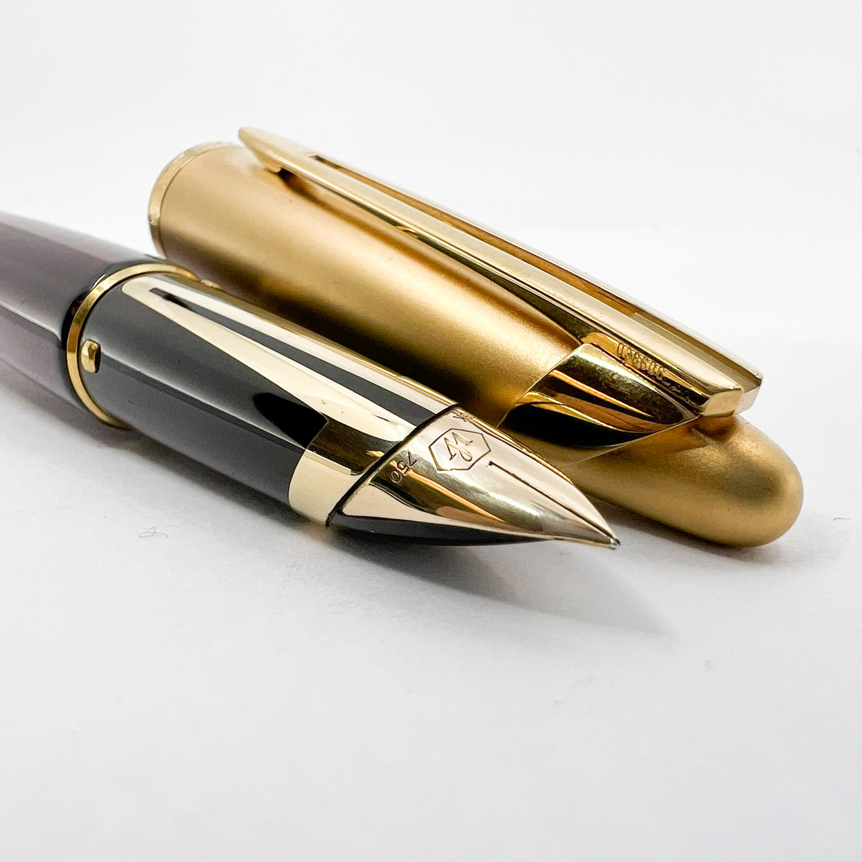 Waterman Edson Ruby Red Translucent Fountain Pen - Extra Fine 18kt Gold Nib - Scarce in Ruby!!