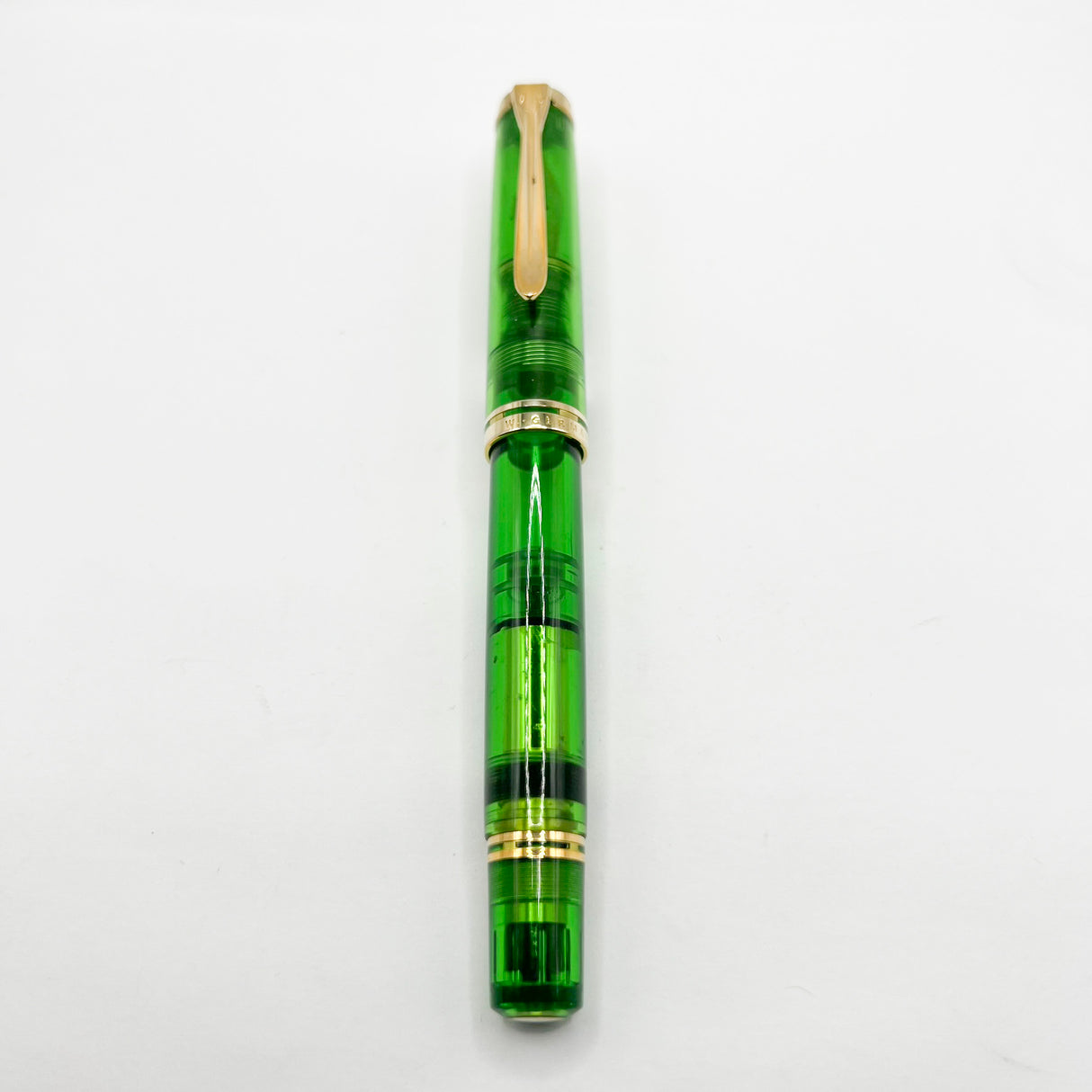 Pelikan M800 - The Original Transparent Green Demonstrator Limited Edition Fountain Pen (Circa 1995) - Semi-Flex Medium 18C Gold Nib