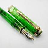 Pelikan M800 - The Original Transparent Green Demonstrator Limited Edition Fountain Pen (Circa 1995) - Semi-Flex Medium 18C Gold Nib