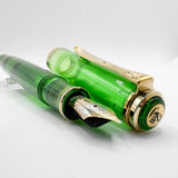 Pelikan M800 - The Original Transparent Green Demonstrator Limited Edition Fountain Pen (Circa 1995) - Semi-Flex Medium 18C Gold Nib