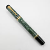 Parker Duofold Centennial Marbled Green  Fountain Pen (Circa 1990) - Medium 18kt Gold Nib