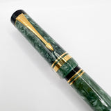 Parker Duofold Centennial Marbled Green  Fountain Pen (Circa 1990) - Medium 18kt Gold Nib