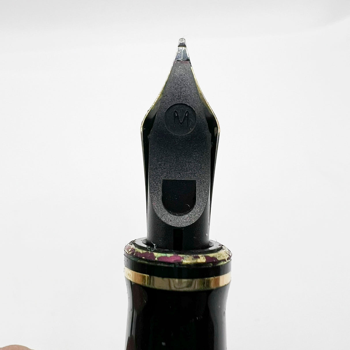 Parker Duofold Centennial Marbled Green  Fountain Pen (Circa 1990) - Medium 18kt Gold Nib