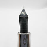 Visconti Opera Fountain Pen with Burgundy Streaking on Amber Backdrop - Medium 14kt Gold Nib