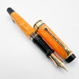 Aurora Optima Marbled Orange Sole Limited Edition Fountain  Pen  - Broad 18kt Gold Nib