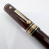 Wahl Eversharp Woodgrain Ebonite Decoband Oversized  Fountain Pen -  Medium #8 Size 14kt Gold Nib