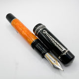Delta - The Original Oversized DolceVita Sterling Silver Trim Fountain Pen - Medium 18kt Gold Nib