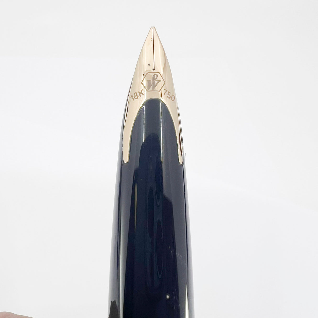 Waterman Royal Blue Carene Fountain Pen - Fine 18kt Gold Nib