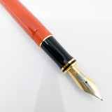 Parker International  Duofold Orange Fountain  Pen - Medium 18kt Gold Nib