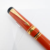 Parker International  Duofold Orange Fountain  Pen - Medium 18kt Gold Nib