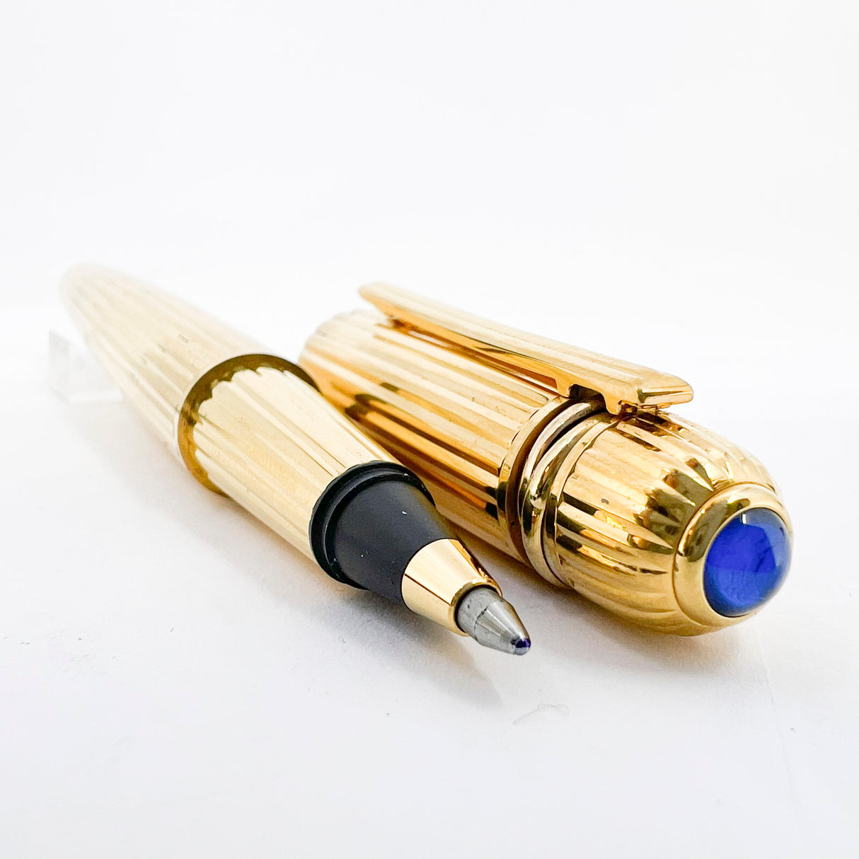 Cartier Pasha Heavy Gold-Plated Fluted Rollerball